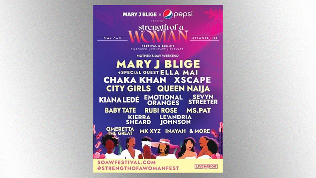 Chaka Khan taking part in Mary J. Blige's Strength of a Woman Festival and Summit this May in Atlanta