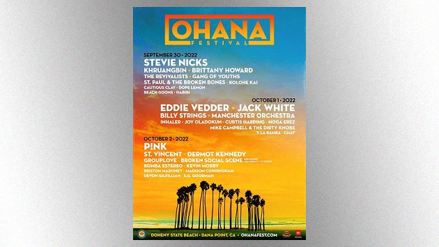 Stevie Nicks to headline Eddie Vedder's Ohana Festival in Southern California this fall